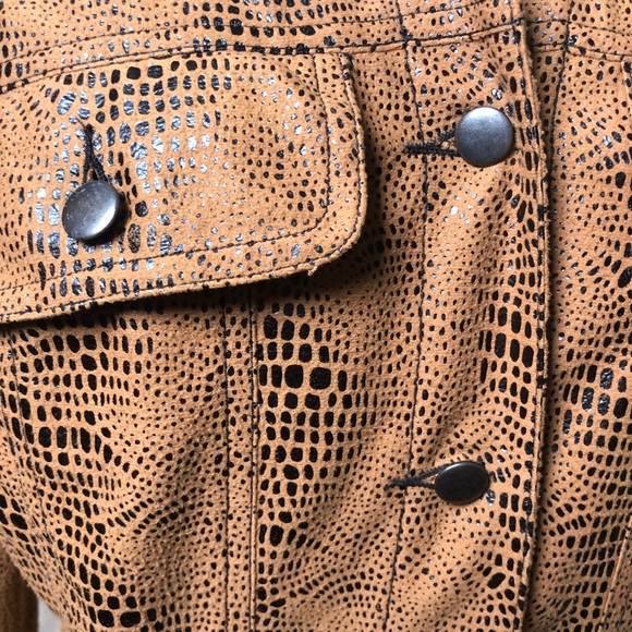 NWT Maggie London Faux Suede Snake Print Jacket 4 - Picture 4 of 7